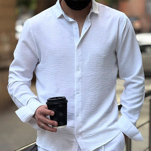 Polo Collar Short-Sleeve Shirt